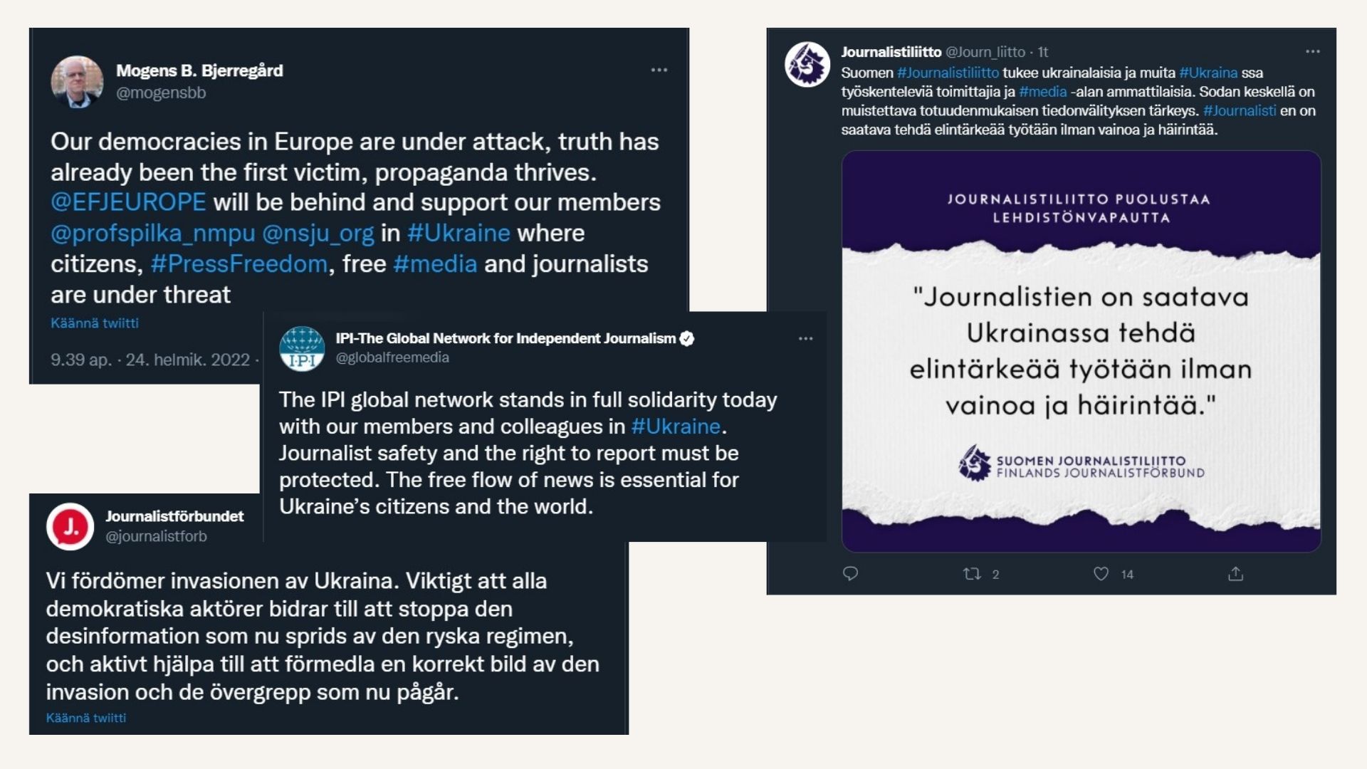 Euroopan sananvapaus- ja journalistijärjestöt kantavat huolta sodasta  Ukrainassa – ”Propaganda kukoistaa” - Journalisti