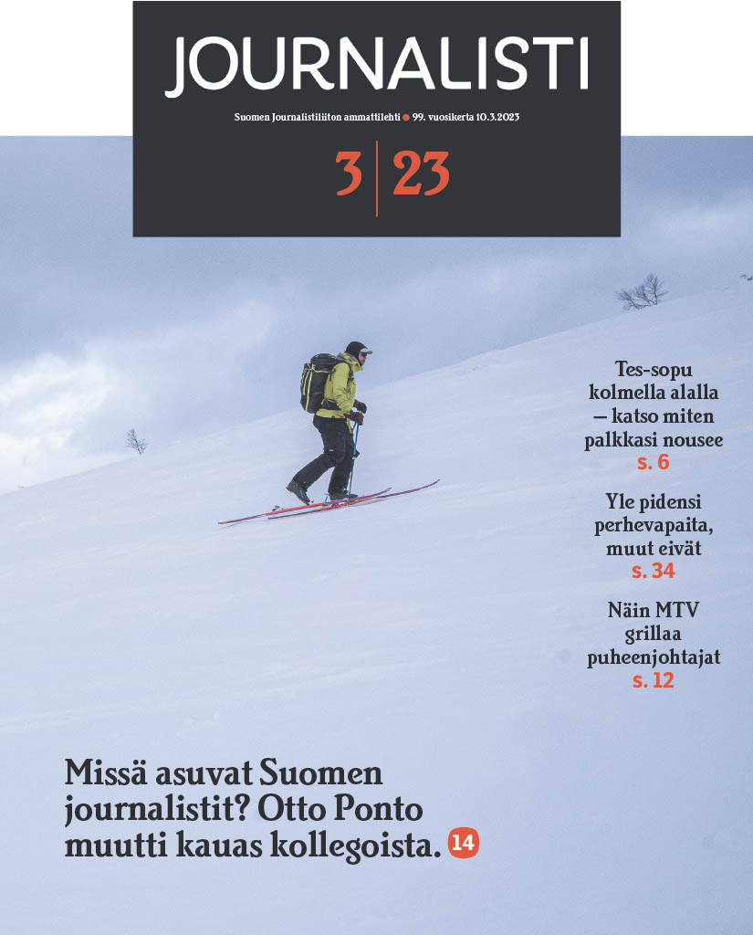 Uusin Journalisti-lehti. Journalistin 3-2023 kansi